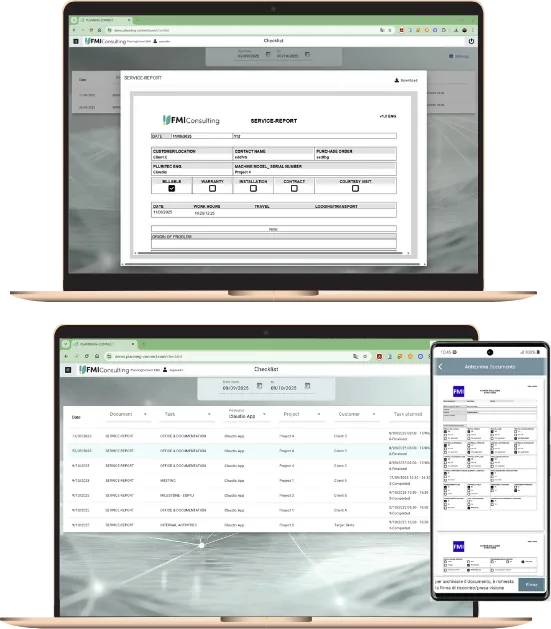 Work order documents in the PlanningConnect cloud